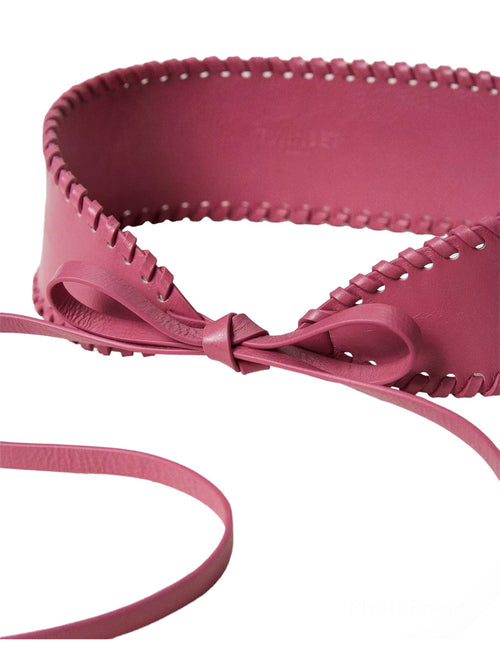 Twinset cintura fusciacca con infilature da donna dark rose