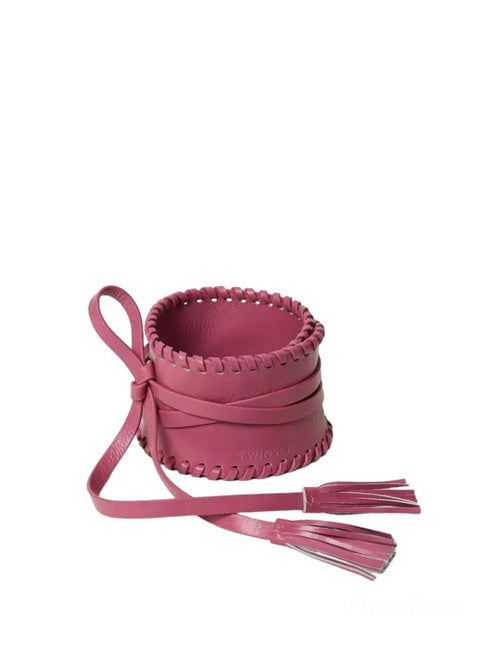 Twinset cintura fusciacca con infilature da donna dark rose