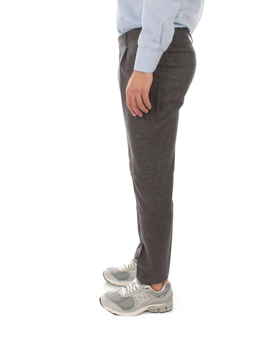Berwich Morello1P Pantalone micro pied de poule da uomo grey