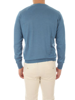 Fedeli maglia girocollo in misto cashmere e seta da uomo carta da zucchero