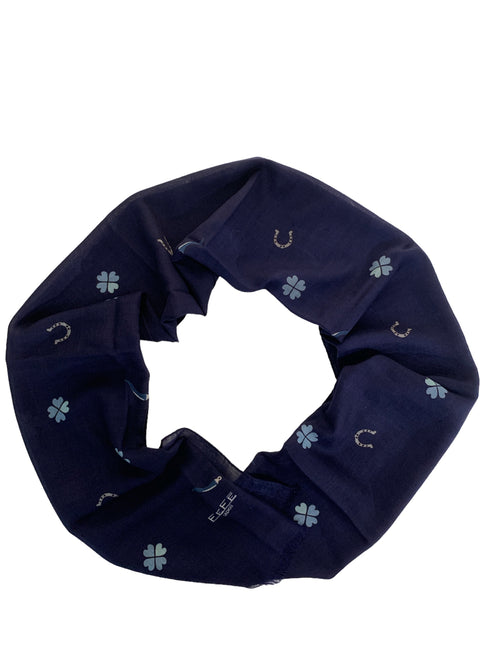 Fefè sciarpa a fantasia da uomo scaramantia blu