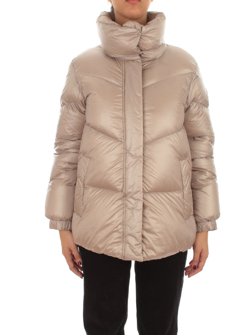 Woolrich Aliquippa Puffer Jacket piumino in nylon lucido da donna light taupe