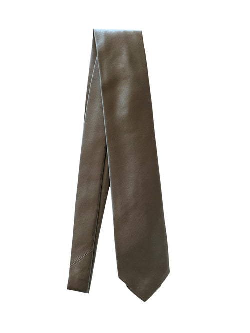 Barba Napoli cravatta 7 pieghe in raso di seta grigio da uomo