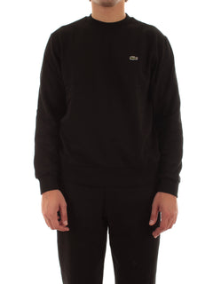 Lacoste felpa jogger in cotone spazzolato da uomo nero