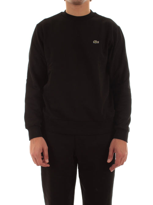 Lacoste felpa jogger in cotone spazzolato da uomo nero