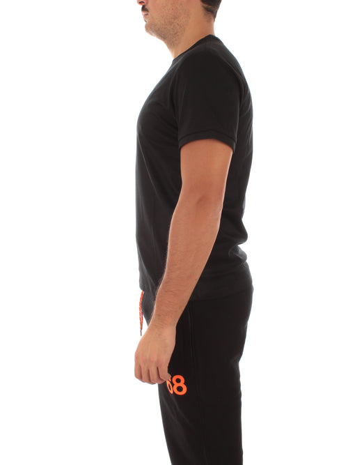 Sun 68 T-shirt pocket solid pocket da uomo nero