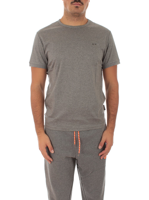 Sun 68 T-shirt pocket solid pocket da uomo grigio