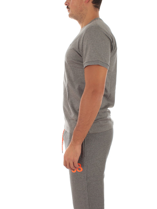 Sun 68 T-shirt pocket solid pocket da uomo grigio