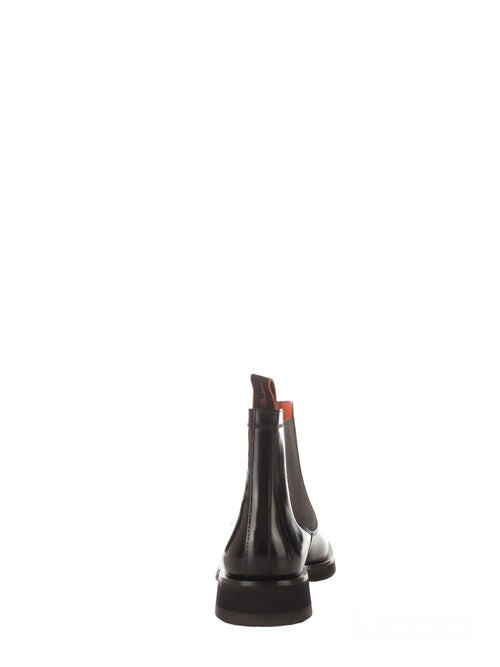 Santoni stivaletto Chelsea in pelle nera da uomo