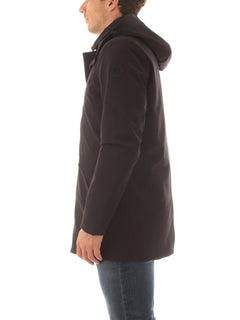 Woolrich Cappotto Barrow Mac in Tech Softshell da uomo black