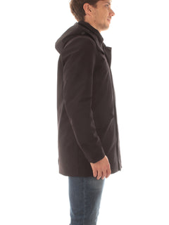 Woolrich Cappotto Barrow Mac in Tech Softshell da uomo black