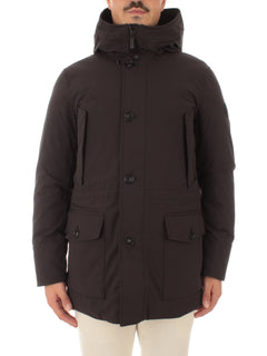 Woolrich Arctic Parka in nylon elasticizzato da uomo black