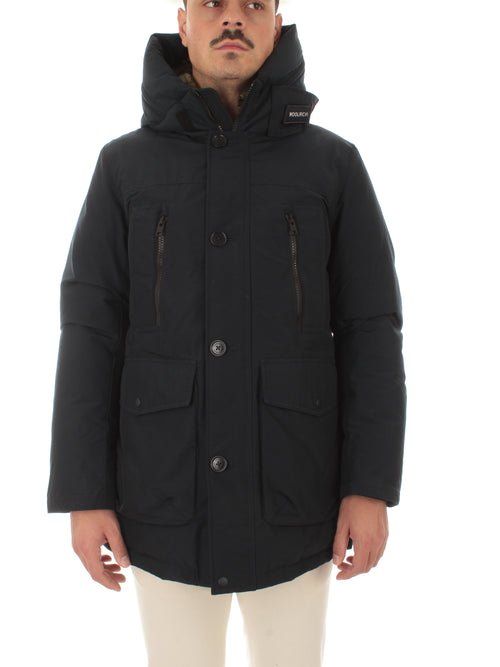 Woolrich Arctic Parka Evolution in Ramar Cloth da uomo melton blue