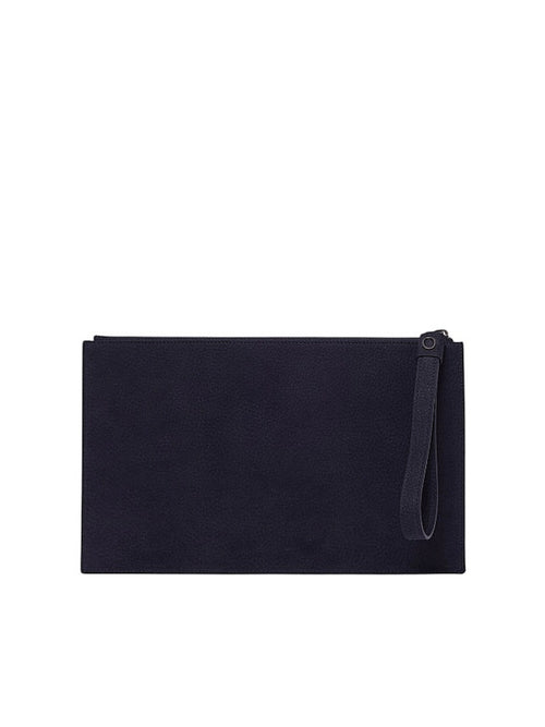 Orciani busta Micron in pelle con polsiera da uomo navy