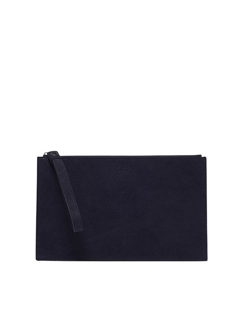 Orciani busta Micron in pelle con polsiera da uomo navy