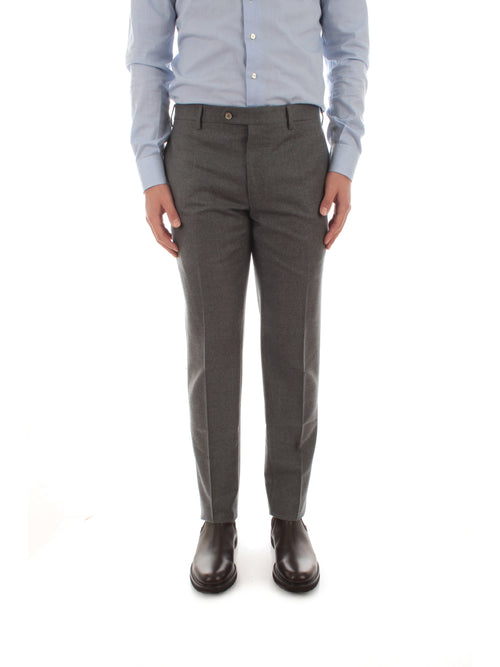 Santaniello RIMA pantalone in lana e cashmere da uomo grigio