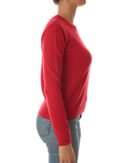 T by Cashmere maglia girocollo in puro cashmere da donna cherry