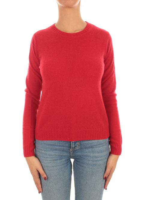 T by Cashmere maglia girocollo in puro cashmere da donna cherry