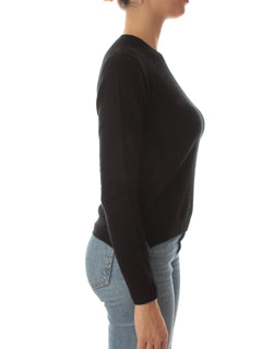 T by Cashmere maglia girocollo in puro cashmere da donna black