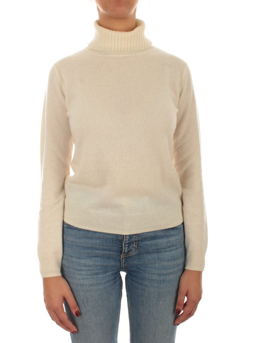 T by Cashmere maglia dolcevita in puro cashmere da donna milk