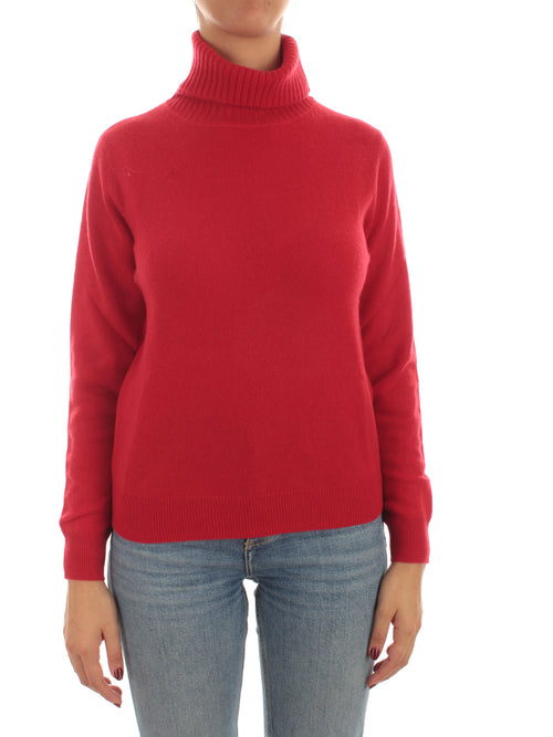 T by Cashmere maglia dolcevita in puro cashmere da donna cherry