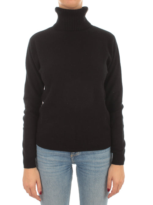 T by Cashmere maglia dolcevita in puro cashmere da donna black