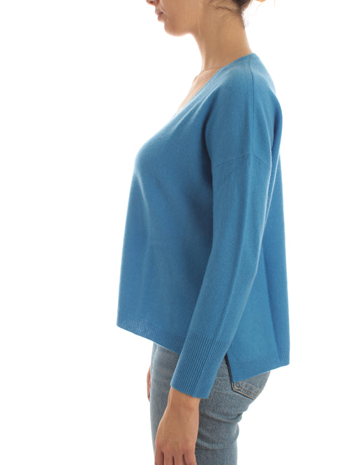 T by Cashmere maglia over con scollo a V in puro cashmere da donna princess