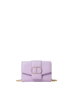 Twinset borsa clutch “amie” in pelle da donna viola lavendula