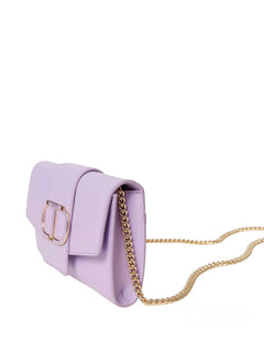 Twinset borsa clutch “amie” in pelle da donna viola lavendula