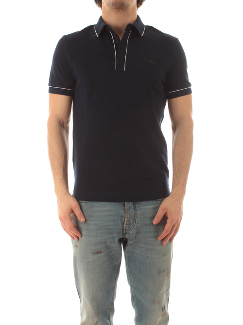 Lacoste Movement polo con stampa da uomo blue marine