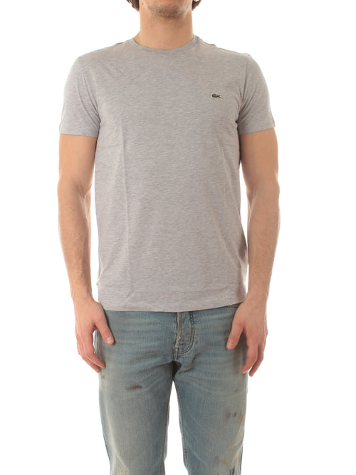 Lacoste T-shirt girocollo da uomo gris chine