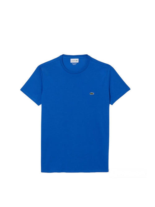 Lacoste T-shirt girocollo da uomo azzurro