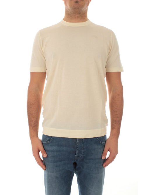 Drumohr T-shirt manica corta da uomo panna