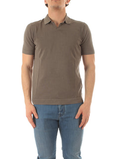 Drumohr polo in cotone delavè da uomo terra