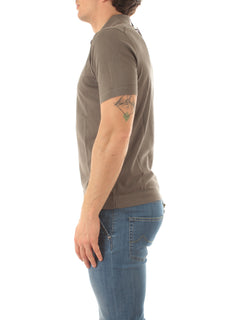 Drumohr polo in cotone delavè da uomo terra