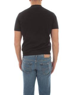 Drumohr T-shirt lupetto a manica corta da uomo blu