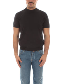 Drumohr T-shirt lupetto a manica corta da uomo blu
