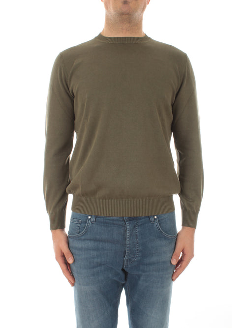 Fedeli maglia in cotone Giza light Frosted da uomo verde militare