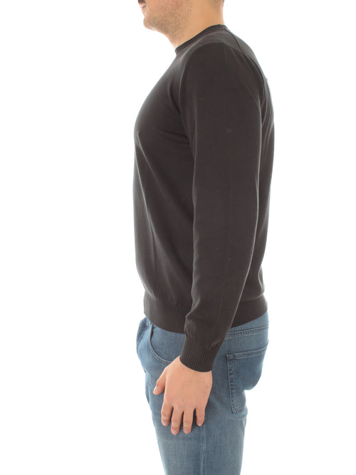 Fedeli maglia in cotone Giza light Frosted da uomo antracite