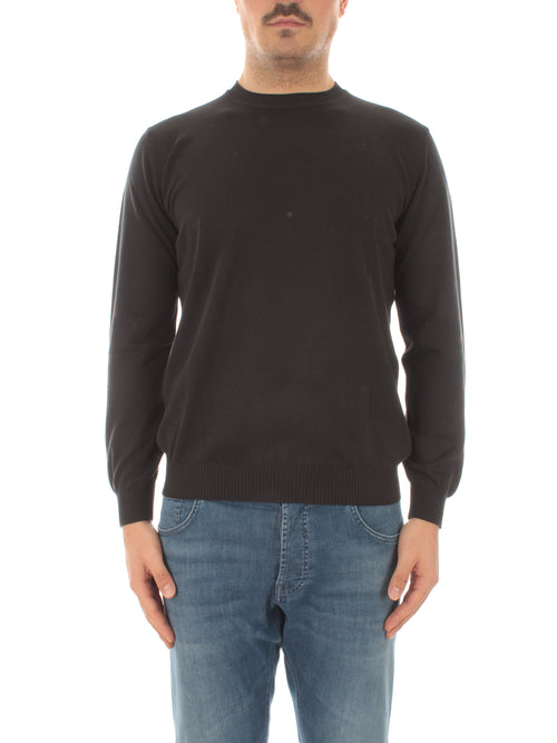 Fedeli maglia in cotone Giza light Frosted da uomo antracite