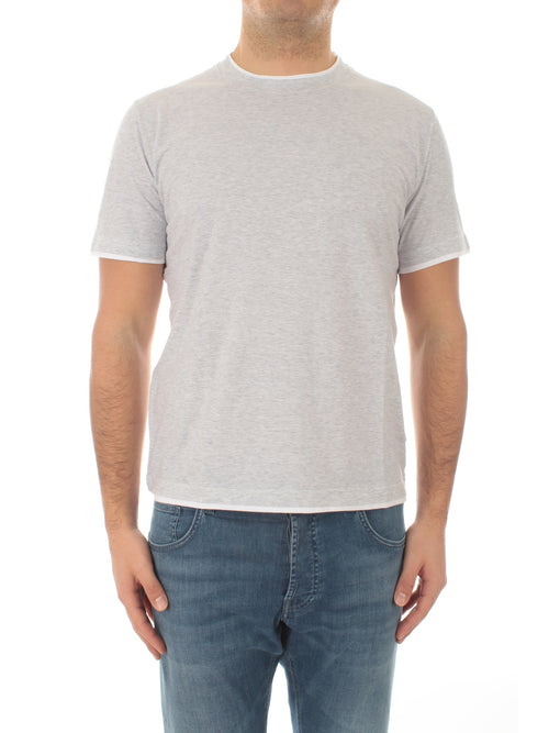 Fedeli T-shirt in jersey effetto melange da uomo grigio