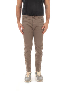Jacob Cohen pantaloni scott cropped carrot slim da uomo tortora