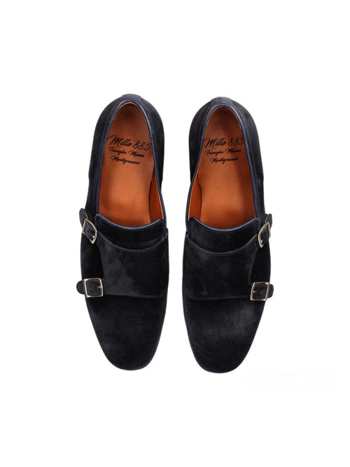 Mille 885 SIMON mocassino in suede da uomo deep navy