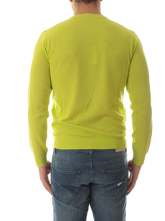 Sun 68 round neck solid maglia da uomo lime