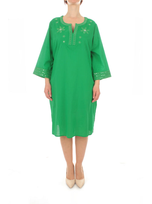 Luisa Viola abito con paillettes da donna verde