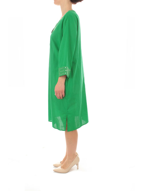 Luisa Viola abito con paillettes da donna verde