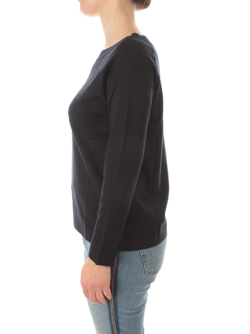 Elena Mirò maglia con scollo a barchetta in viscosa ECOVERO da donna blu