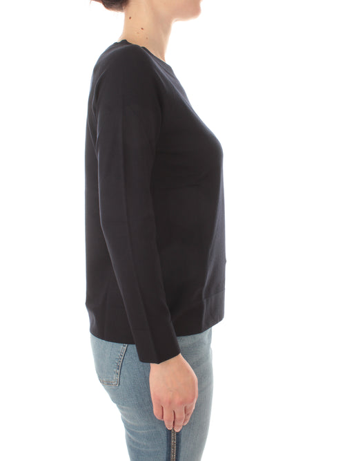 Elena Mirò maglia con scollo a barchetta in viscosa ECOVERO da donna blu