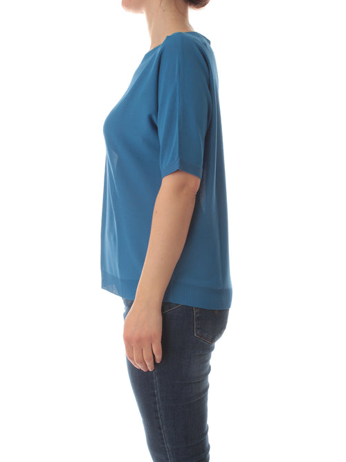 Elena Mirò T-shirt in tricot da donna indaco