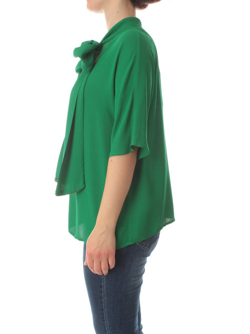 Elena Mirò casacca in georgette da donna verde